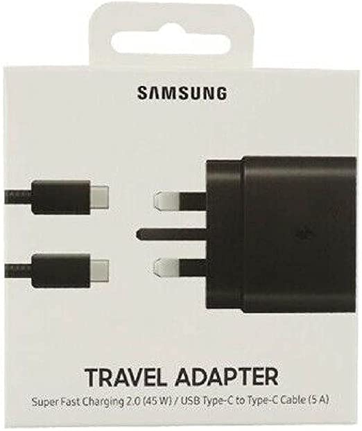 Samsung UK Travel Adaptor (45W with USB type C Cable) Black,EP-TA845XBEGGB
